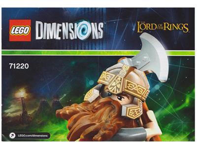 Lord of the Rings NEW dim007 Lego Gimli Minifigure from Set 71220 Dimensions 