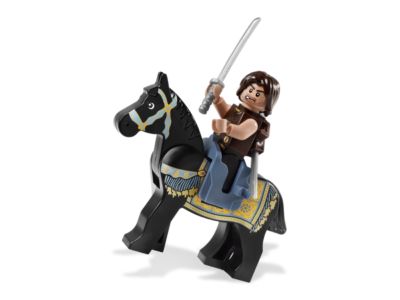 Lego Lot of 2x Rare Black Persian Horses Aksh 7569 
