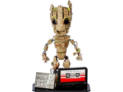 LEGO Marvel I am Groot Buildable Toy, 76217 Guardians of the Galaxy 2 Set,  Collectable Baby Groot Model Figure, Gift Idea 