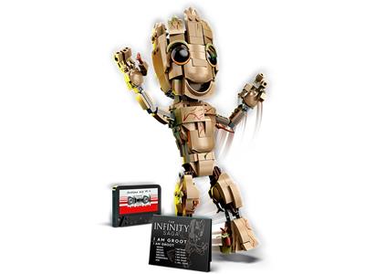 LEGO Marvel I am Groot Buildable Toy, 76217 Guardians of the Galaxy 2 Set,  Collectable Baby Groot Model Figure, Gift Idea