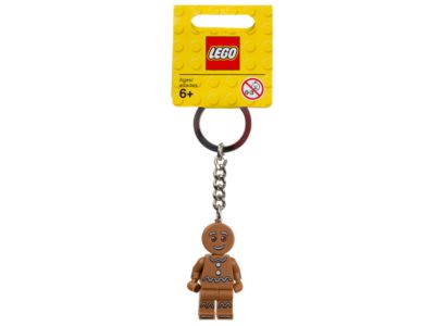 New Lego Christmas Santa Claus and Gingerbread Man Minifigs Keychains With Tags