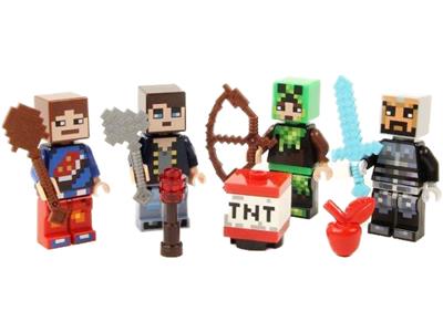 Lego Minecraft Minifigures 853609 TNT 2016 4 Pack Mini Figures New Sealed 