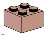 10004 LEGO 2x2 Sand Red Bricks thumbnail image