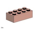 10005 LEGO 2x4 Sand Red Bricks