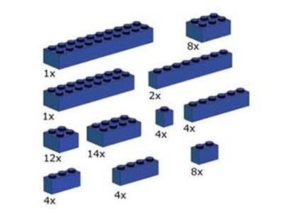 10009 LEGO Assorted Blue Bricks