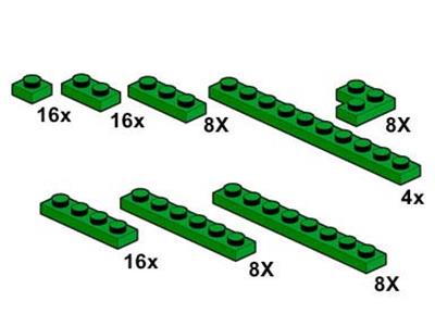 10063 LEGO Dark Green Plates