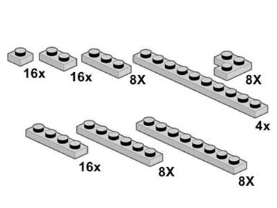 10064 LEGO Grey Plates
