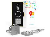100871 LEGO 90 Years of Play Silver Metal Key Chain