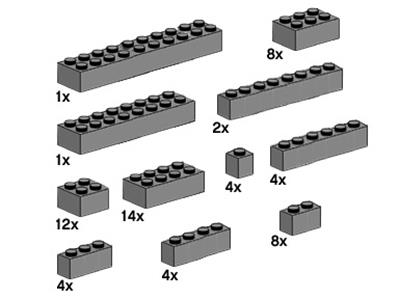 10146 LEGO Assorted Dark Grey Bricks thumbnail image