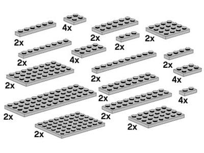10148 LEGO Assorted Light Grey Plates thumbnail image
