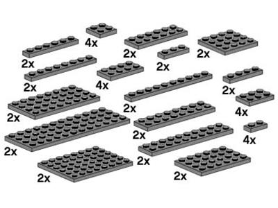 10149 LEGO Assorted Dark Grey Plates thumbnail image