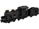 Large Black Train Engine with Tender thumbnail