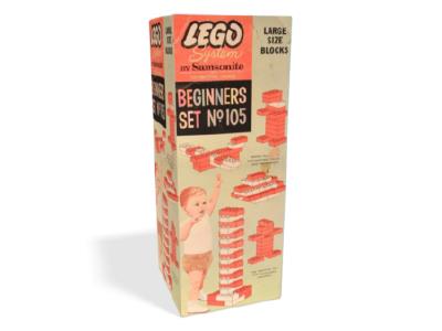 105-4 LEGO Samsonite Jumbo Bricks Pre-School Beginners Set
