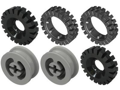 1226 LEGO Tractor Wheels and Tyres