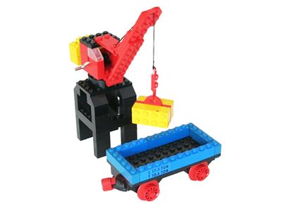 132-2 LEGO Trains Port Crane and Flat Waggon