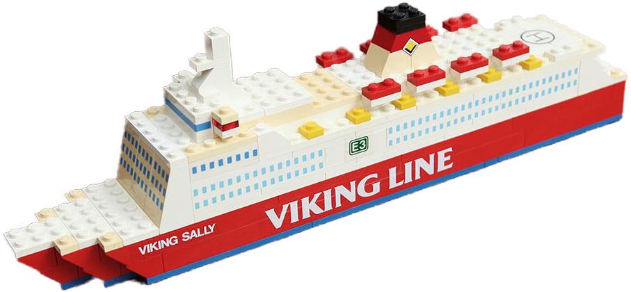 Cobi lego piedras compatible ferry ferry barco modelo Viking Line 
