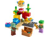 LEGO Minecraft Minifigure - Drowned Zombie + ammonite - Extra Extra Bricks