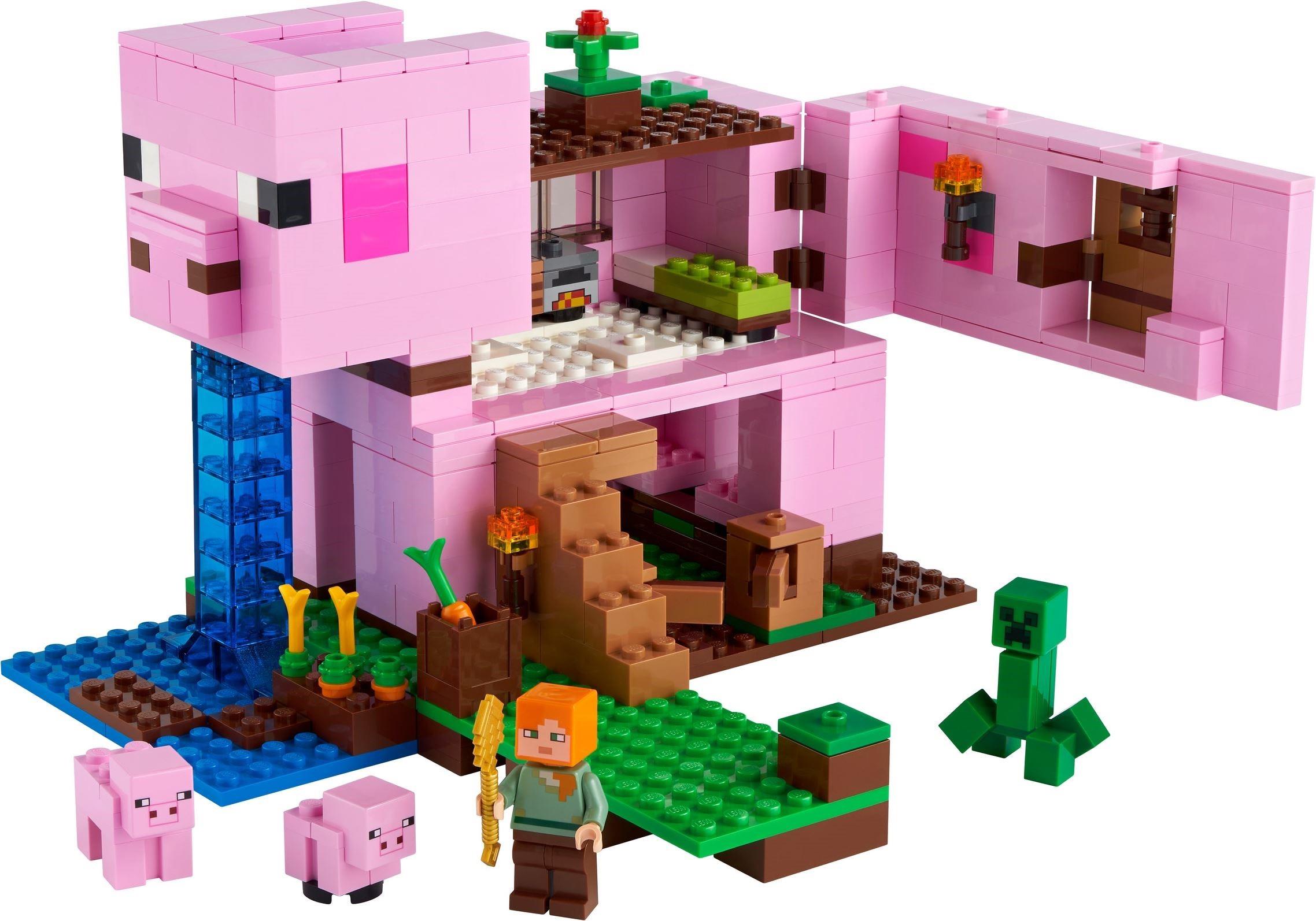 LEGO Minecraft - Steve mit Schwein - Figur Minifig Pig Melonenplantage  21138