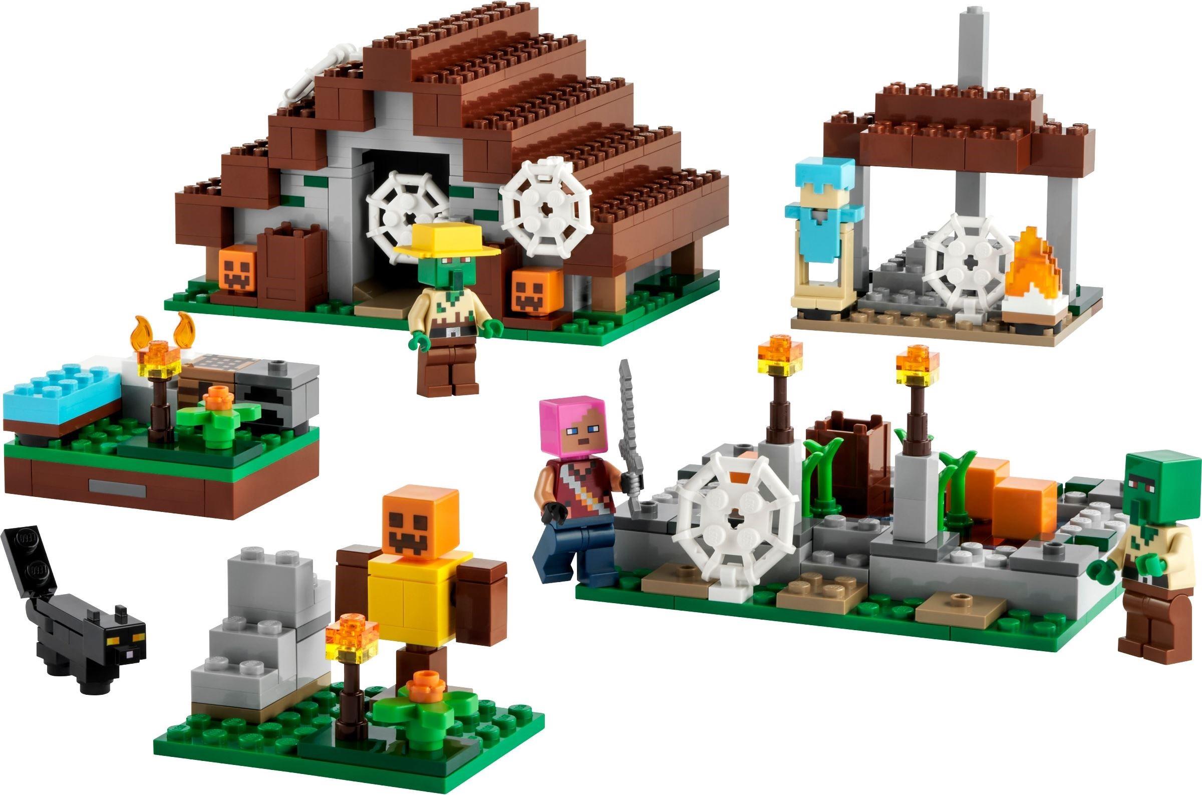 Giant LEGO Minecraft Iron Golem with Villager