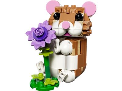 Cute Hamster with a Flower