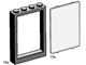 1x4x5 Black Window Frames with Clear Panes thumbnail