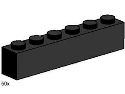 3473 LEGO 1x6 Black Bricks thumbnail image