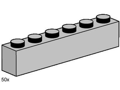 3474 LEGO 1x6 Light Grey Bricks