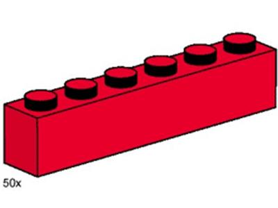 3477 LEGO 1x6 Red Bricks thumbnail image