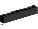 3478 LEGO 1x8 Black Bricks