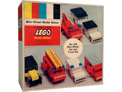 348-2 LEGO Samsonite Model Maker Mini-Wheel Car and Truck Set