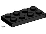 3483 LEGO 2x4 Black Plates