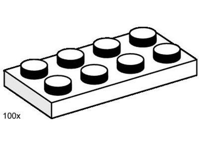 3484 LEGO 2x4 White Plates
