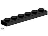 3486 LEGO 1x6 Black Plates
