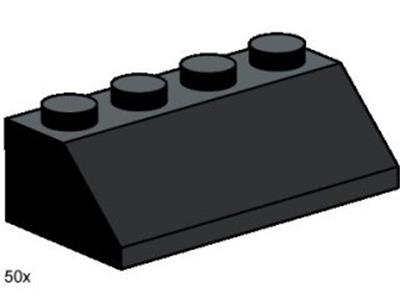 3497 LEGO 2x4 Roof Tiles Steep Sloped Black thumbnail image