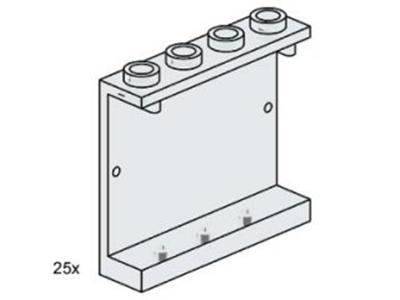 3507 LEGO 1x4x3 Wall Element Clear thumbnail image