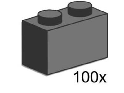 3726 LEGO 1x2 Dark Grey Bricks