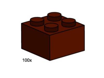 3753 LEGO 2x2 Brown Bricks