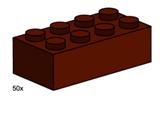 3754 LEGO 2x4 Brown Bricks