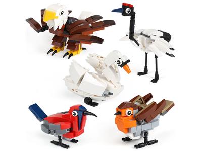 WITH Instructions build it yourself! LEGO 5 Birds 4002014 HUB Birds MSIB 