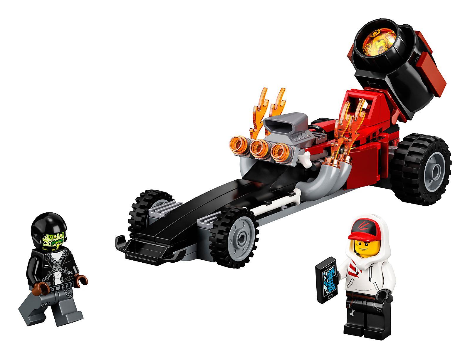 BNIB Lego Hidden Side Drag Racer Set 40408 Jack & Dwayne Minifigures 