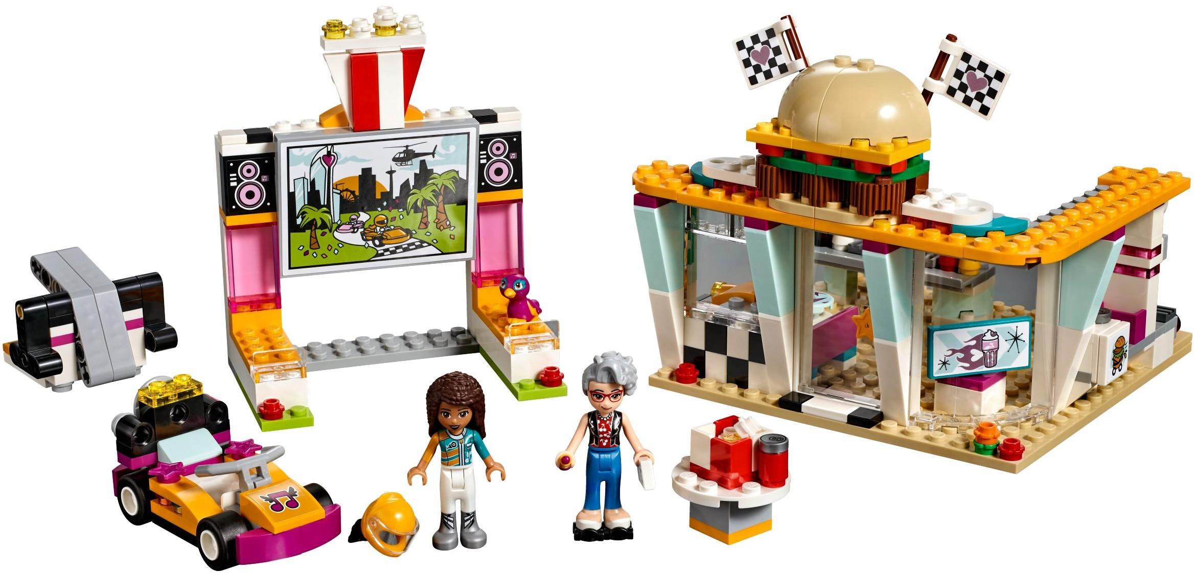 lego 41352 friends heartlake the big race day kart toy
