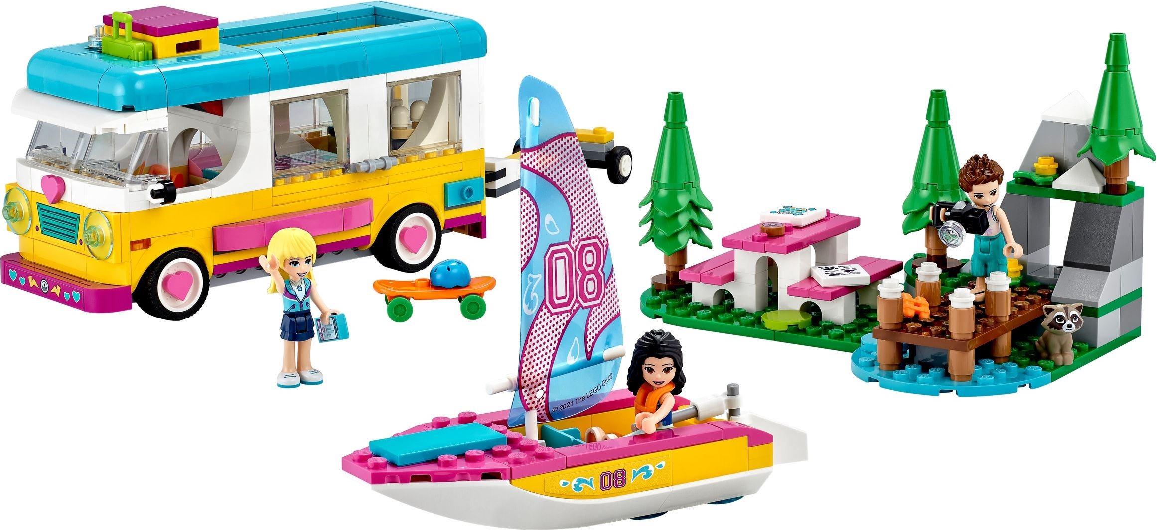 LEGO 41681 Friends Forest Camper Van and Sailboat | BrickEconomy