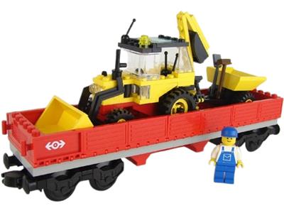 4543 LEGO Trains Railroad Tractor Flatbed