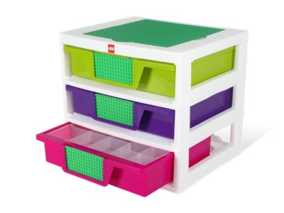 LEGO IRIS 3 Drawer Storage with 2 Organizer SORTING TRAYS Tower Container  EUC