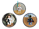Luke Skywalker, Princess Leia and Boba Fett Magnets thumbnail