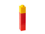 5004897 LEGO Square Drinking Bottle Red with Yellow Lid