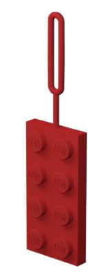 5005340 LEGO 2x4 Red Silicone Luggage Tag