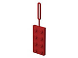 5005340 LEGO 2x4 Red Silicone Luggage Tag