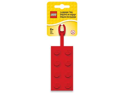 5005542 LEGO 2x4 Red Luggage Tag