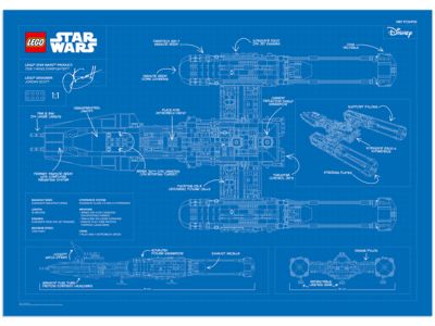 5005624 LEGO Y-Wing Blueprint Poster